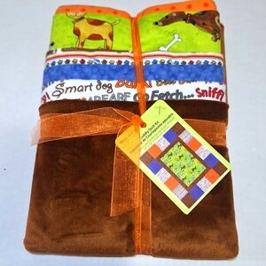 Cuddly Quilt Kit Pups At Play 30 X 36 New Baby Quilt Kit